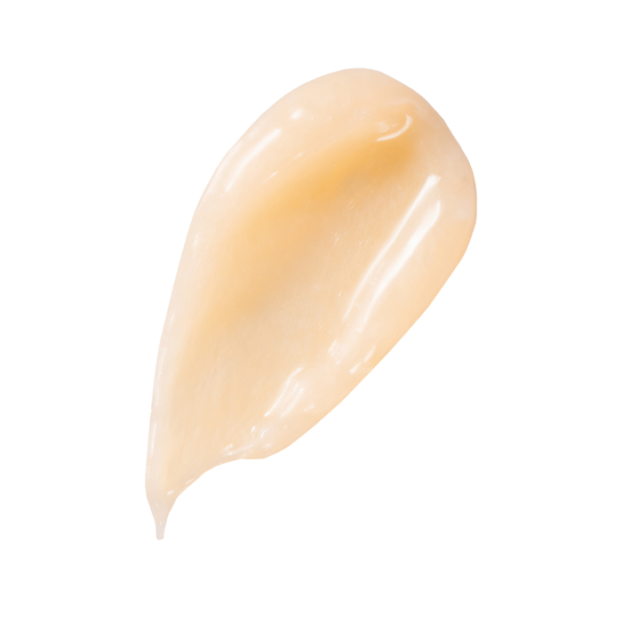SKN088 SKNLOGIC Multi Active Lotion 50ml Alpha and Beta Hydroxy Acid Complex | A smooth, glossy smear of creamy beige cosmetic cream on a solid white background.