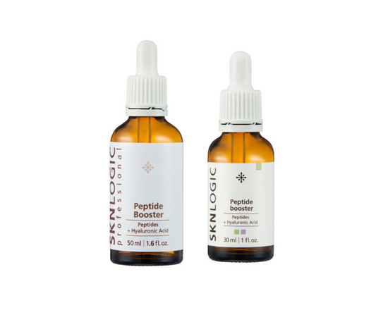 SKN140 SKNLOGIC Peptide Booster Serum 30ml 50ml | Two bottles of SKNLOGIC Peptide Booster on a white background
