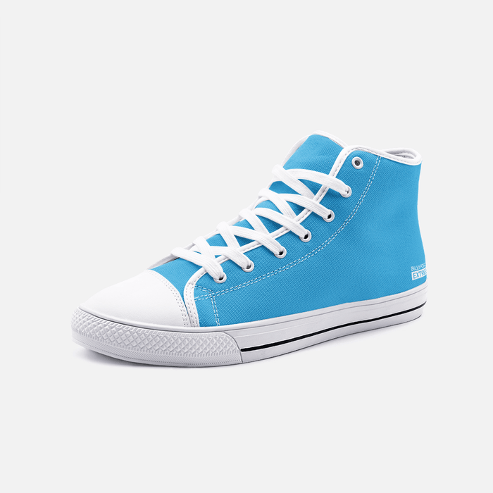 Sky Blue Unisex High Top Canvas Shoes - Billyforce Shop