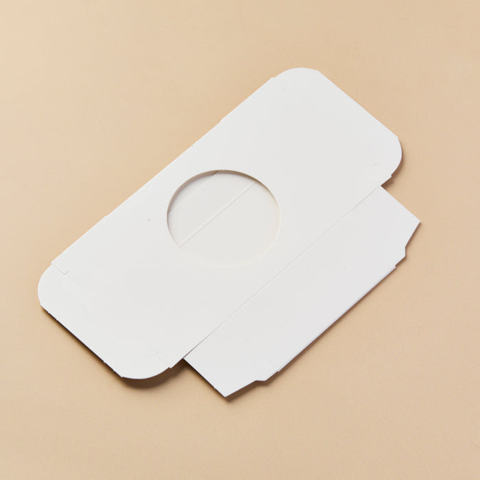 Soap Box - Square with Round Window (WHITE COLOR) - close-up