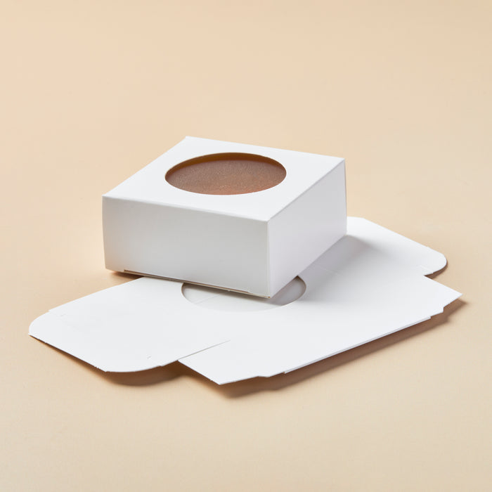 Soap Box - Square with Round Window (WHITE COLOR) - product detail