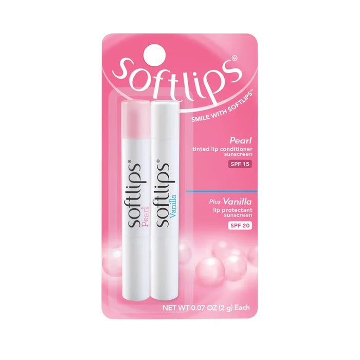 SOFTLIPS SPF 15 Tinted Lip Conditioner - Pearl SPF15 Vanilla SPF20 2Pc