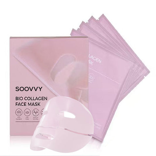 SOOVVY Bio-Collagen Deep Hydrogel Mask — PDRN Overnight Glow Mask, Korean Skincare (4pcs)