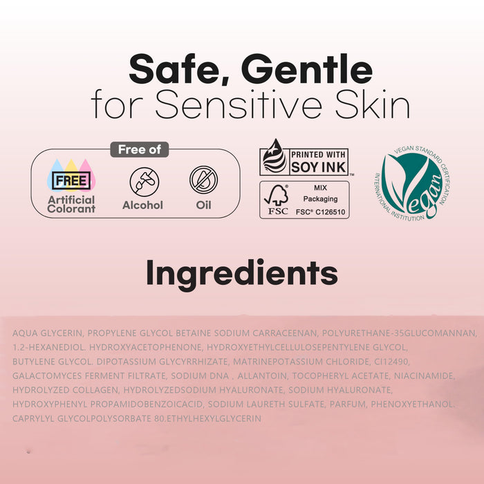 SOOVVY Bio-Collagen Deep Hydrogel Mask — PDRN Overnight Glow Mask, Korean Skincare (4pcs)