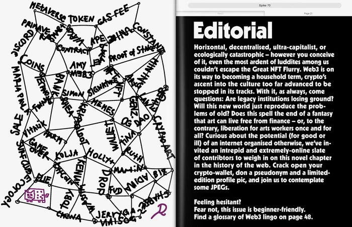 Spike Art Magazine - Issue 70 (WINTER 2021 - 2022) - WEB3 - Presse -