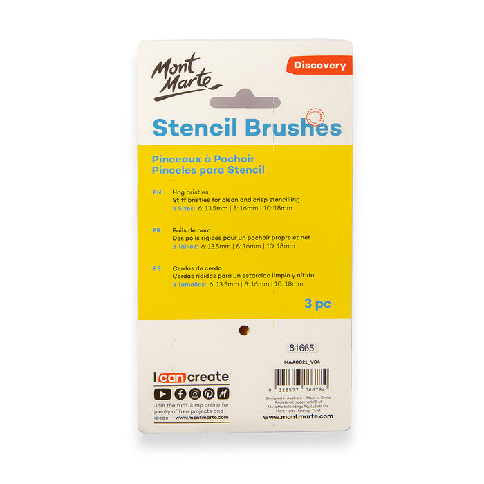 Stencil Brushes Discovery 3pc