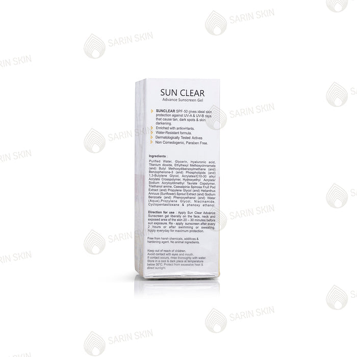Sun clear Advance Sunscreen Gel SPF 50