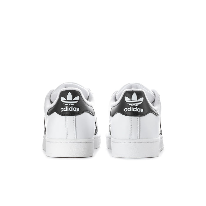 Men's adidas Superstar II low-top sneakers with white uppers and black heel logo