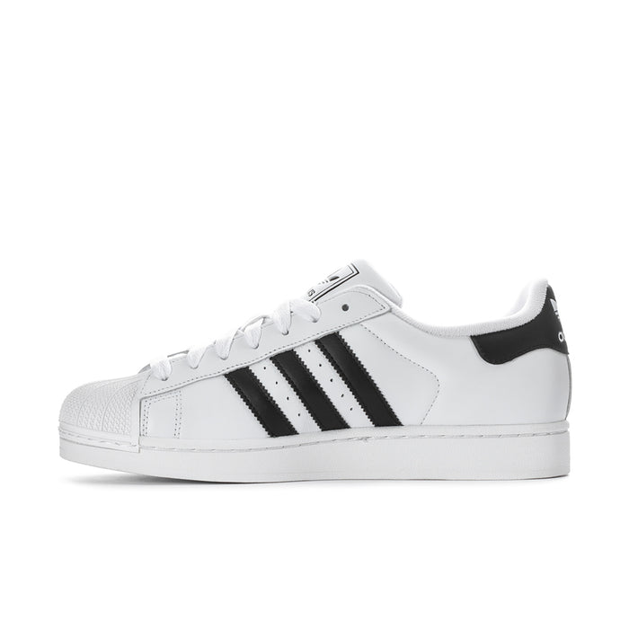 Men's adidas Superstar II low-top sneakers in white with black three-stripe side panel