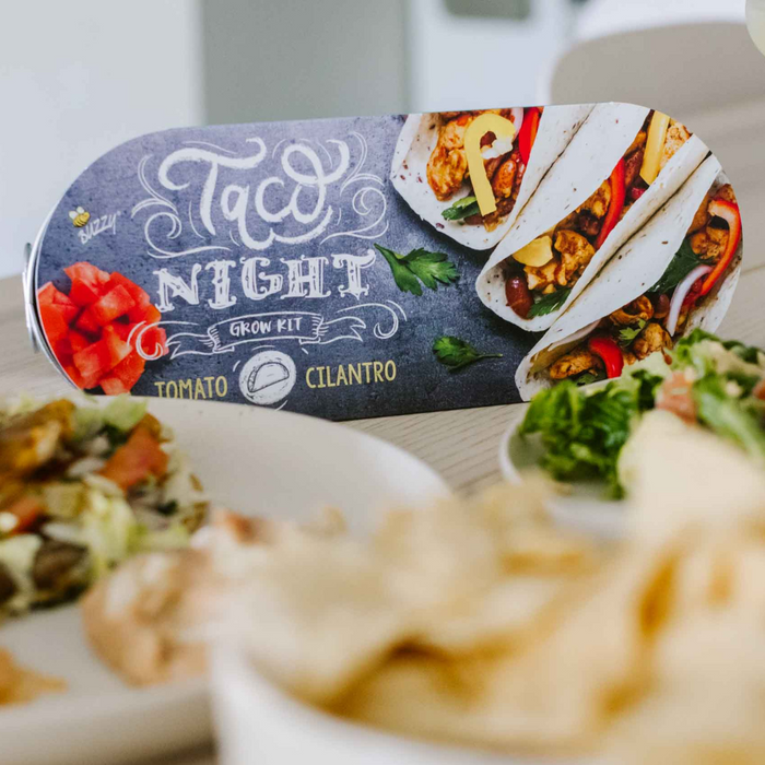 Taco Night Grow Kit | Galvanized Windowsill Planter