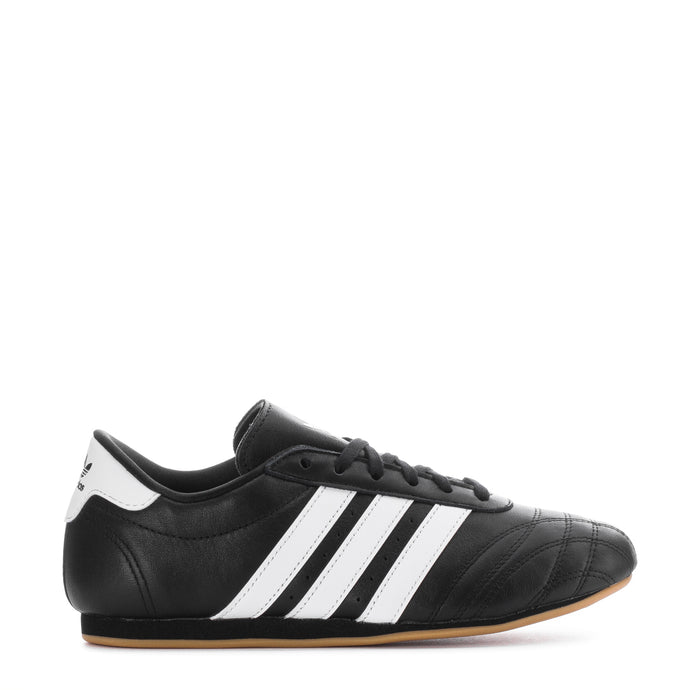 Women's black taekwondo sneakers, white three-stripe side, lace-up adidas