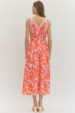 Entro Tangerine Dreams dress featuring vibrant orange fabric and stylish design, perfect for casual or semi-formal occasions.