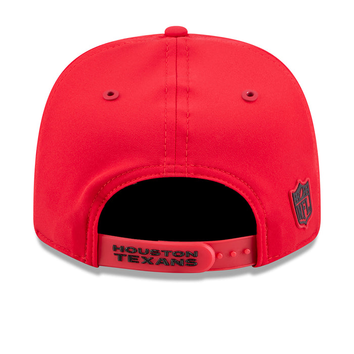 Red Houston Texans NFL sideline cap, inside opening with Houston Texans wordmark