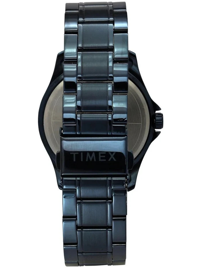 Timex Round Blue Dial Analog Watch With Blue Strap  - TW000X137