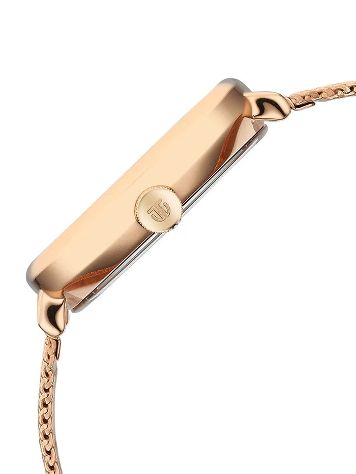 Titan Brass Dial & Stainless Steel Bracelet Style Strap Analogue Watch - 1885WM01