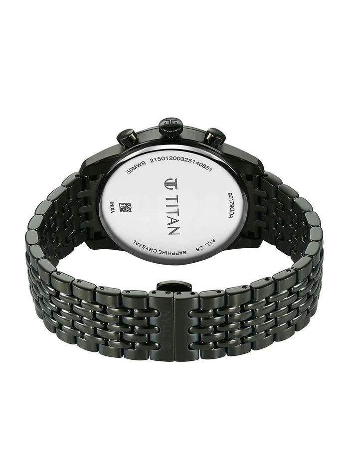 Titan Classique Micromotors Quartz Round Dial Analog Watch - 90179QM01