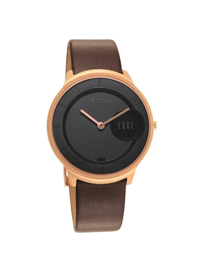 Titan Edge Round Black Dial Analog Watch - NT1843WL03