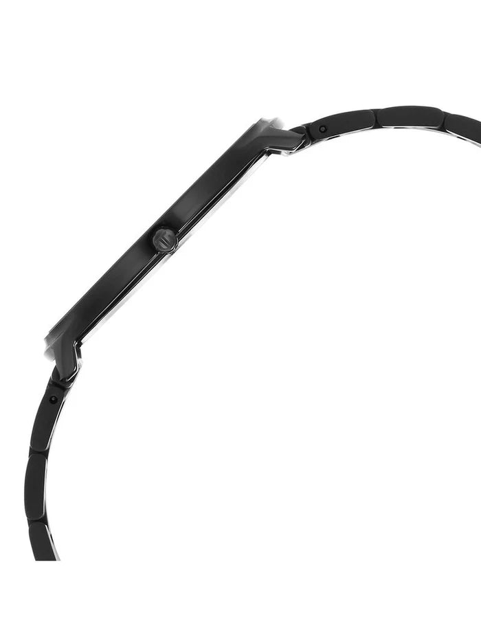 Titan Edge Round Black Dial Analog Watch - NU1843NM03