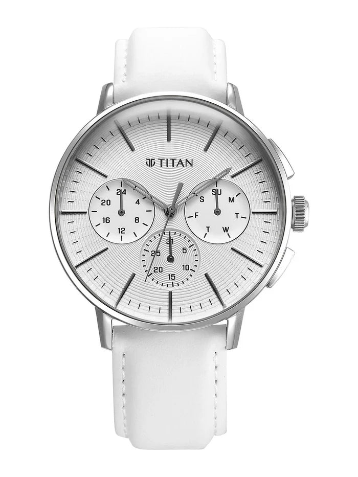 Titan Embellished Dial & Stainless Steel Bracelet Style Strap Analogue Watch - 90200SL04