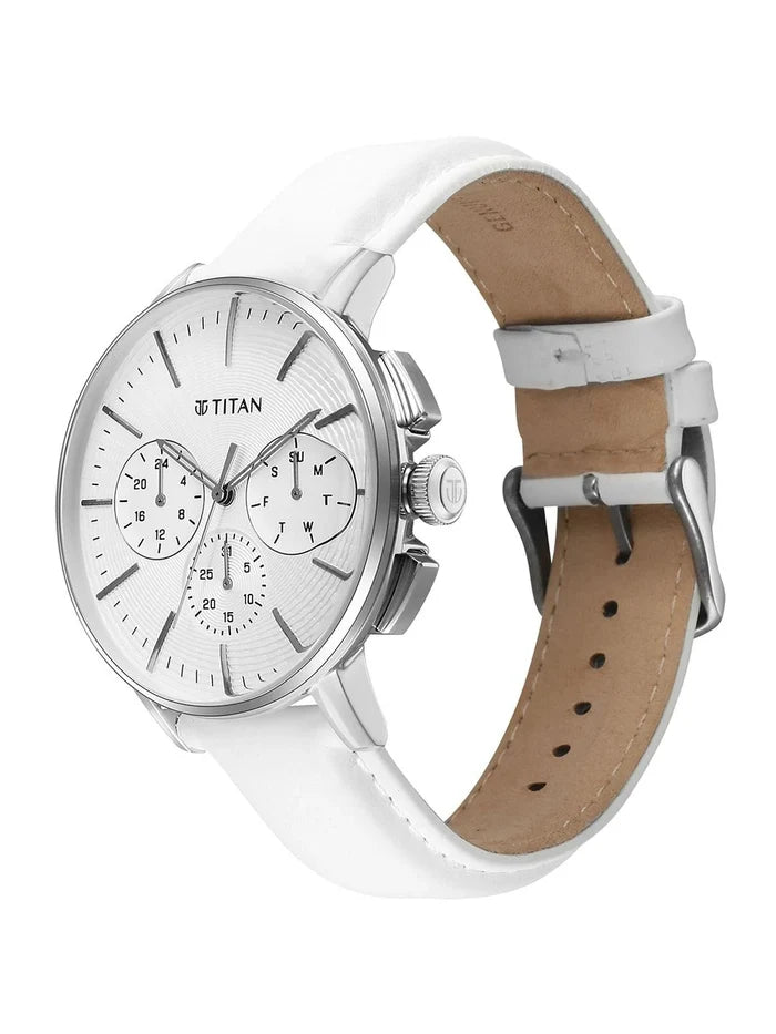 Titan Embellished Dial & Stainless Steel Bracelet Style Strap Analogue Watch - 90200SL04