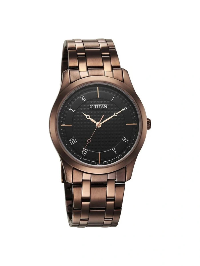 Titan Karishma Round Black Dial Analog Watch - NU1823QM01