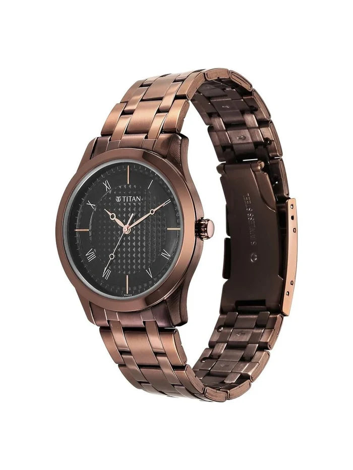 Titan Karishma Round Black Dial Analog Watch - NU1823QM01