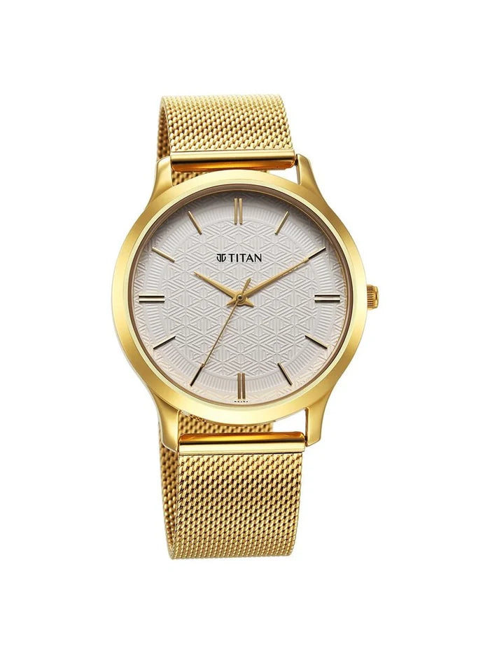 Titan Karishma Round White Dial Analog Watch - NU1825YM11