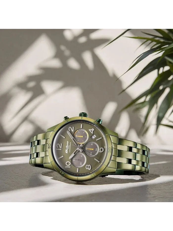 Titan Octane Round Green Dial Analog Watch - NT90153QM01