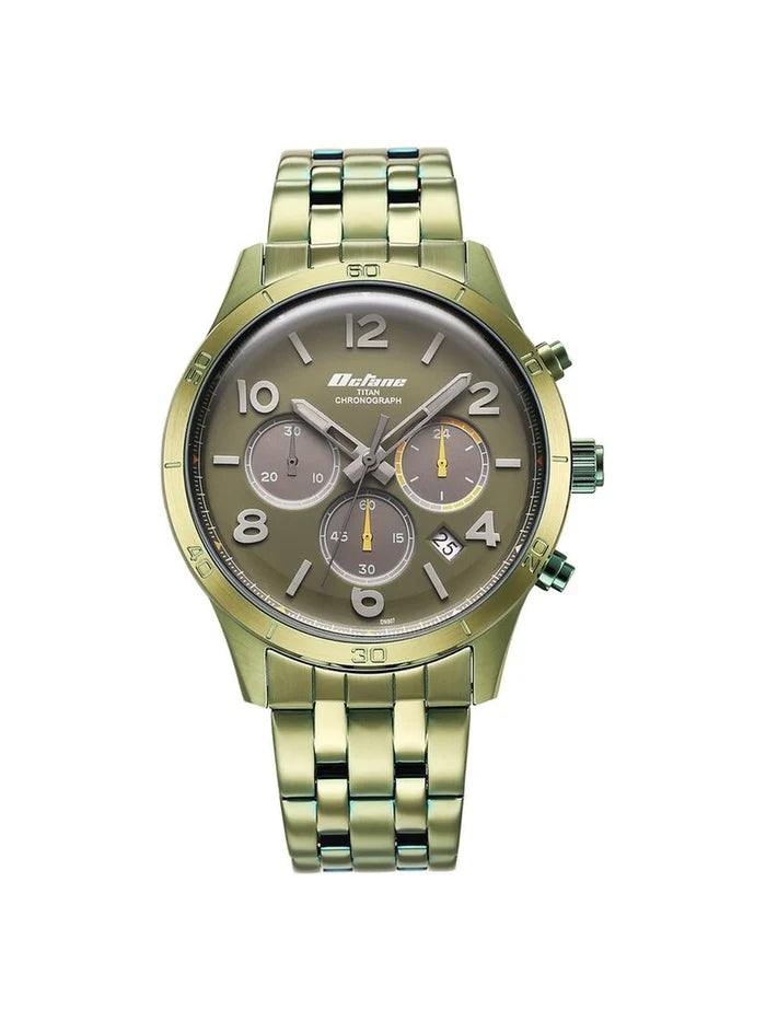 Titan Octane Round Green Dial Analog Watch - NT90153QM01