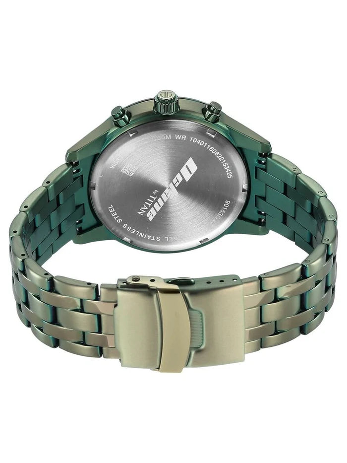 Titan Octane Round Green Dial Analog Watch - NT90153QM01