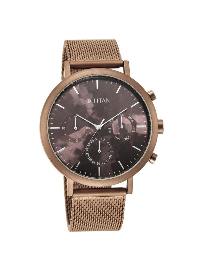 Titan Round Analog Watch - 90144QM02