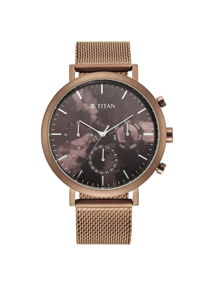 Titan Round Analog Watch - 90144QM02