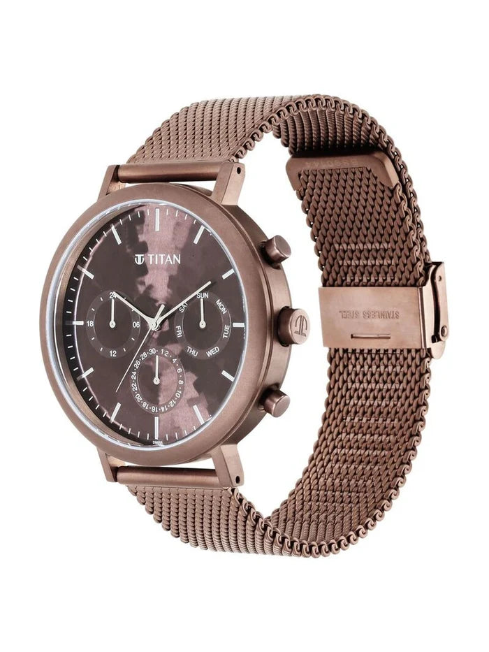 Titan Round Analog Watch - 90144QM02