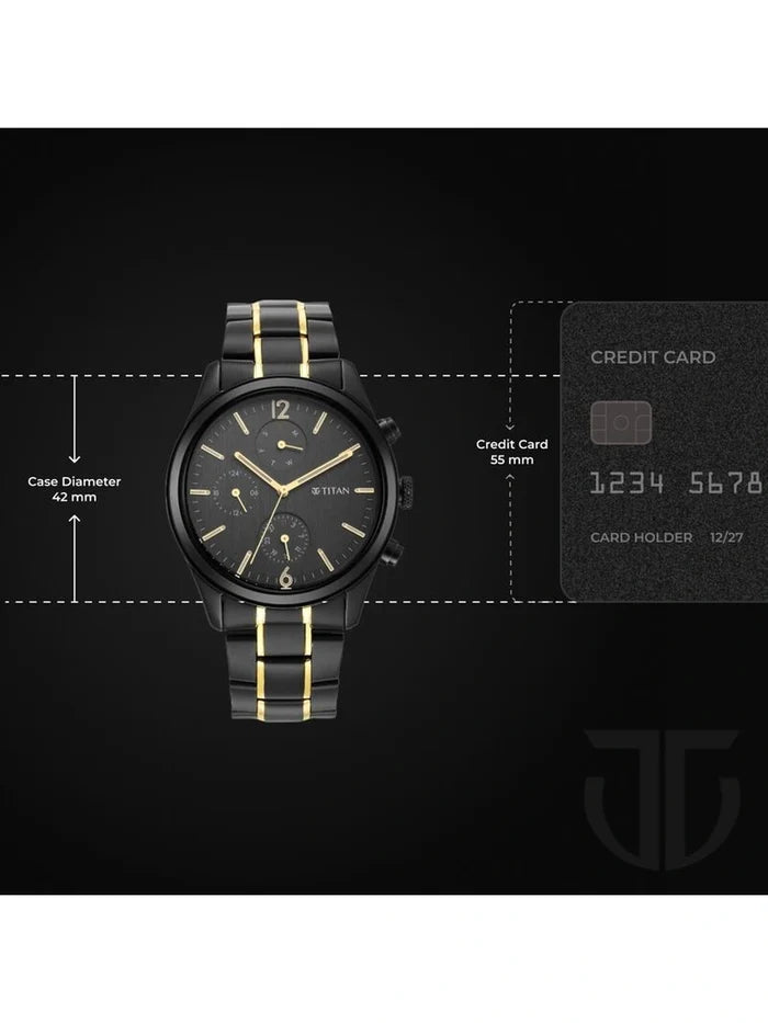 Titan Round Analog Watch - NU1805KM03