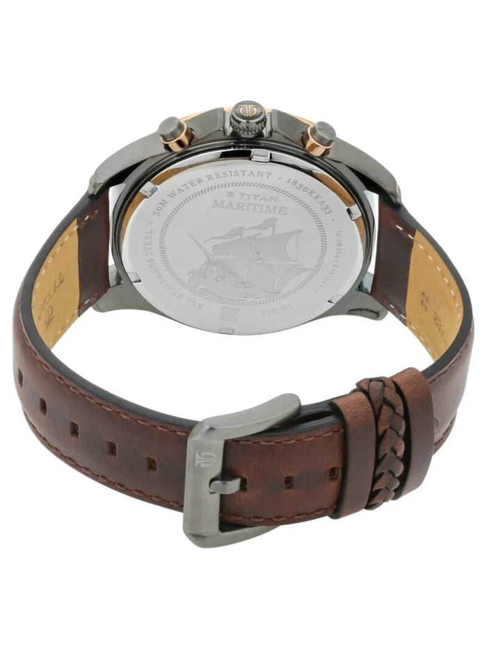 Titan Round Analog Watch - NU1830KL02