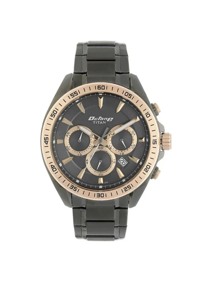 Titan Round Black Dial Analog Watch - NS90103KM03