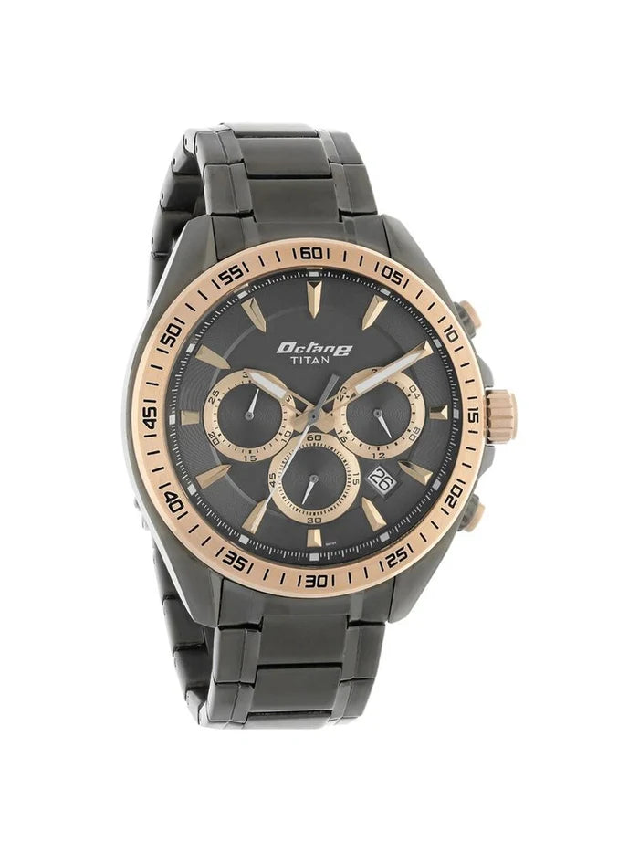 Titan Round Black Dial Analog Watch - NS90103KM03
