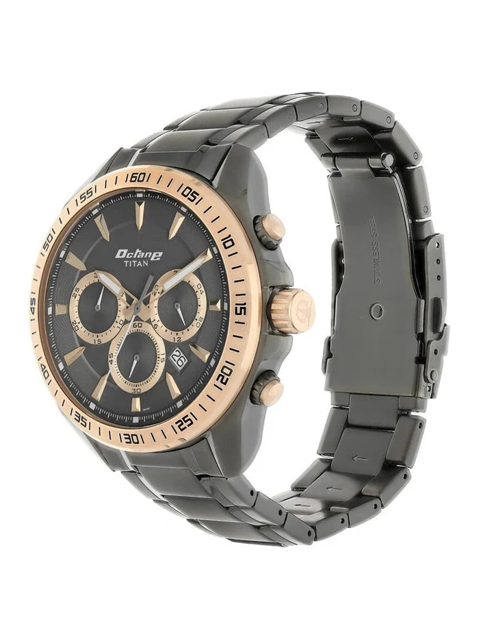 Titan Round Black Dial Analog Watch - NS90103KM03