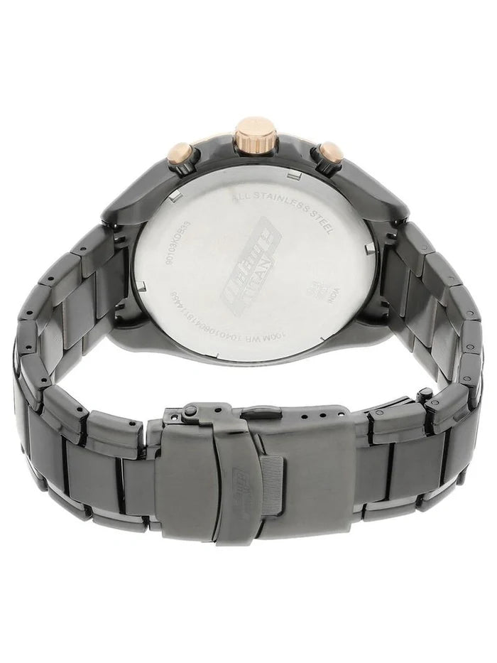 Titan Round Black Dial Analog Watch - NS90103KM03