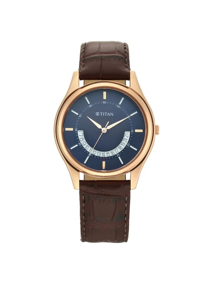 Titan Round Blue Dial Analog Watch - NU1713WL01