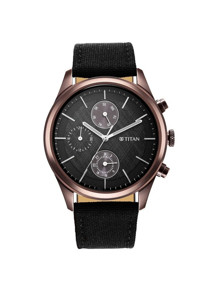 Titan Round Blue Dial Analog Watch - NU1805QP01