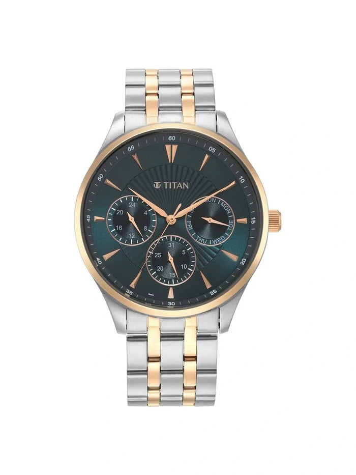 Titan Round Blue Dial Analog Watch - NU90127KM02