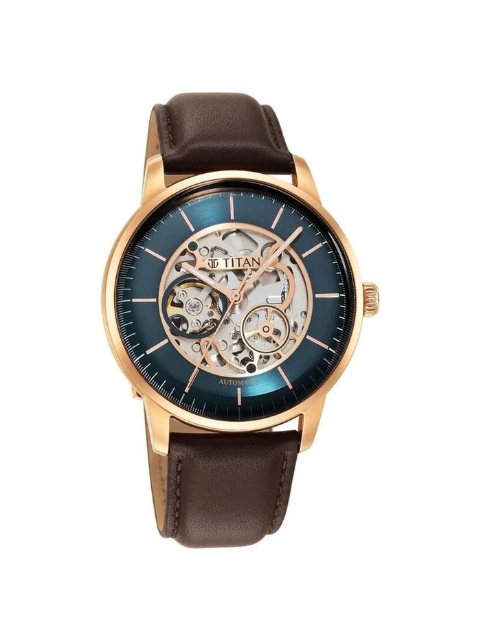 Titan Round Green Dial Analog Watch - NU90110WL08