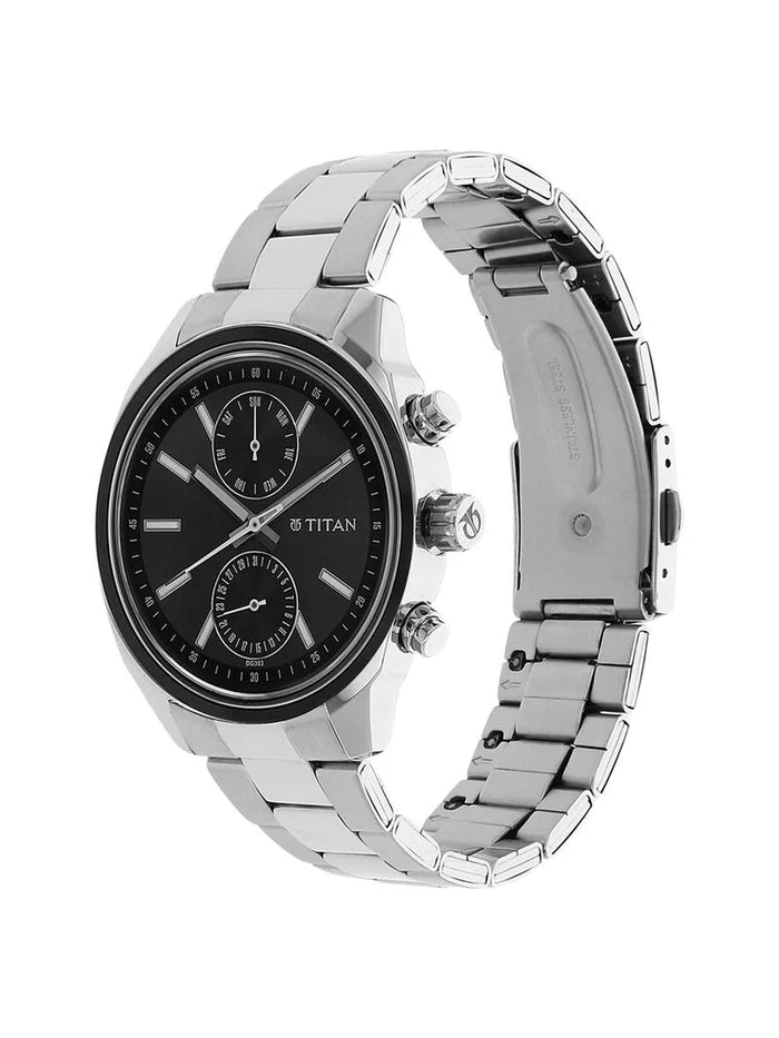 Titan Round Grey Dial Analog Watch - NU1733KM01