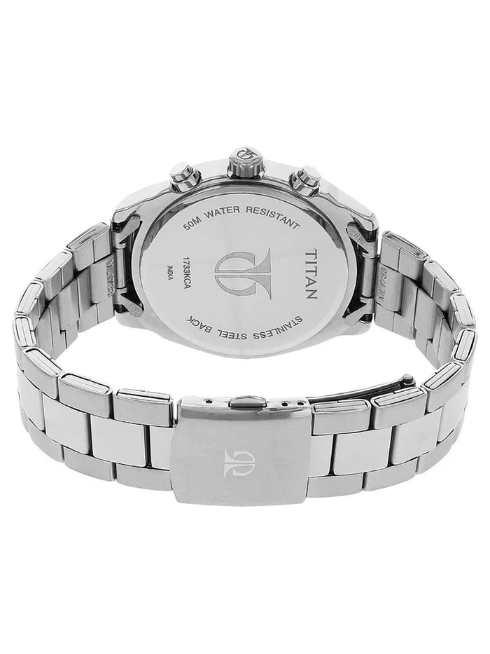 Titan Round Grey Dial Analog Watch - NU1733KM01