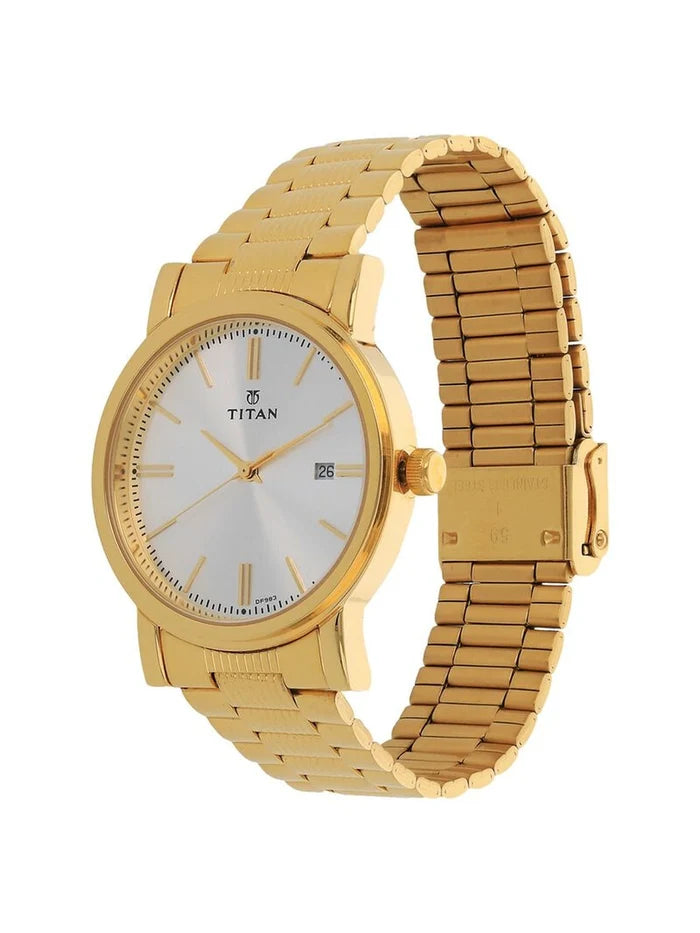 Titan Round Silver Dial Analog Watch - NU1712YM02
