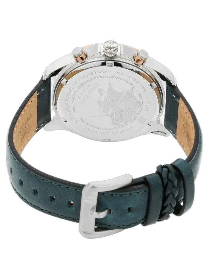 Titan Round White Dial Analog Watch - NU1830KL01