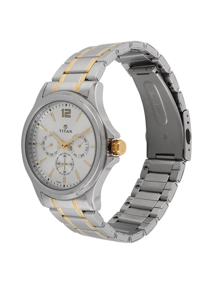 Titan Workwear Round Silver Dial Analog Watch - NU1698BM01