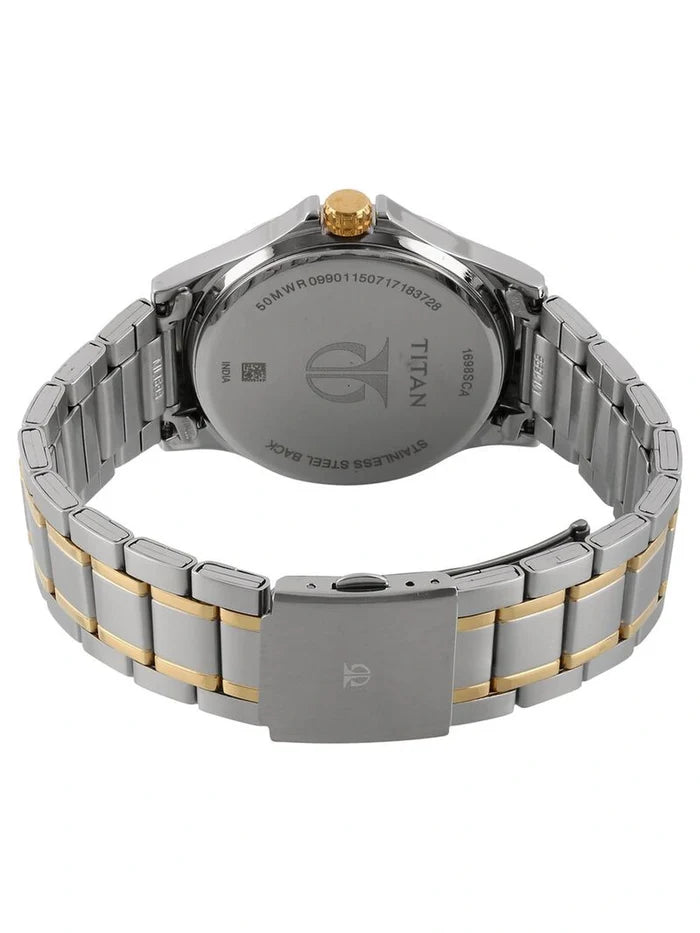 Titan Workwear Round Silver Dial Analog Watch - NU1698BM01