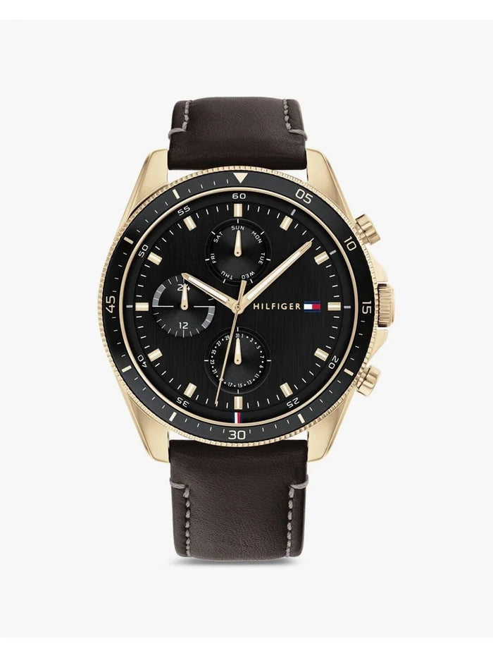 Tommy Hilfiger Round Brown Dial Analog Watch With Metal Strap - NDTH1791836